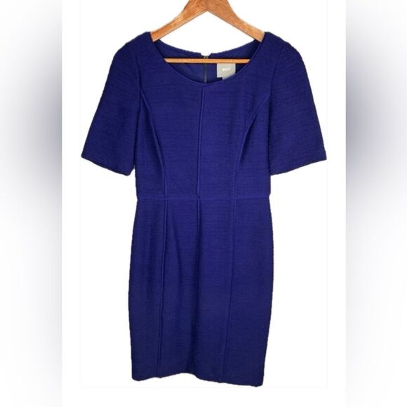ANTHROPOLOGIE MAEVE Short Sleeve Sheath Dress 10 - Picture 6 of 9